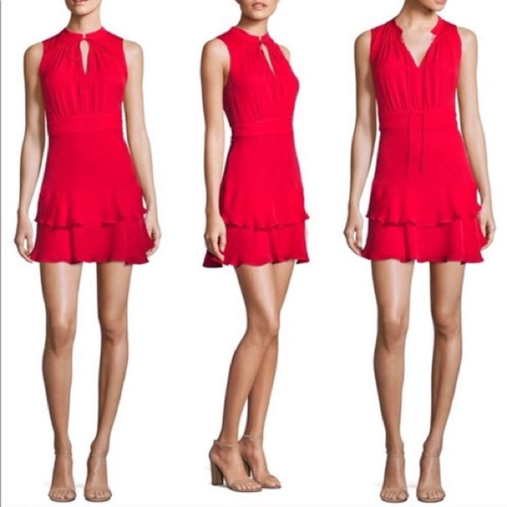 Parker Red Silk Matilda Dress